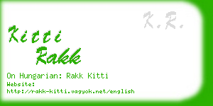 kitti rakk business card